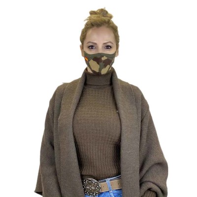 други,аксесоари,pasion,morena,dotted,face,mask,camo,(green)