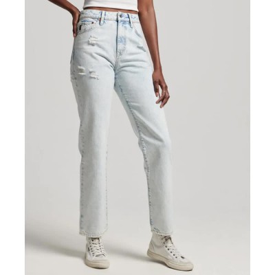 дънки,дамски,панталони,superdry,vintage,high,rise,straight,jeans,blue
