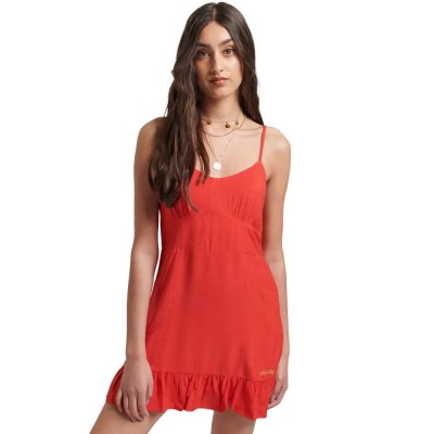 потник,дамски,поли,и,рокли,superdry,vintage,cami,mini,dress,drop,kick,red,(red)
