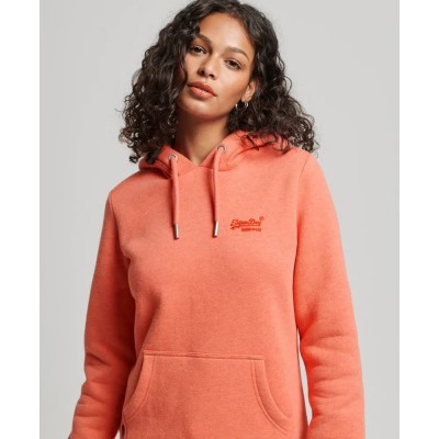 суичър,дамски,блузи,superdry,vintage,logo,emb,hoodie,la,coral,marl,(orange)