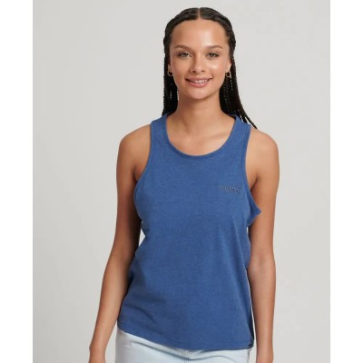 тениска,дамски,тениски,superdry,vintage,logo,sleeveless,t,shirt,bright,blue,marl,(blue)