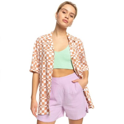 тениска,дамски,тениски,roxy,aloha,sunset,check,short,sleeve,t,shirt,multicolor,(snow,white,sol,power)