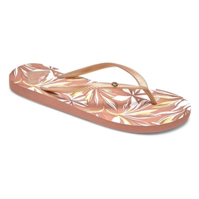 джапанки,дамски,сандали,и,чехли,roxy,bermuda,print,flip,flops,white,champagne,(beige)