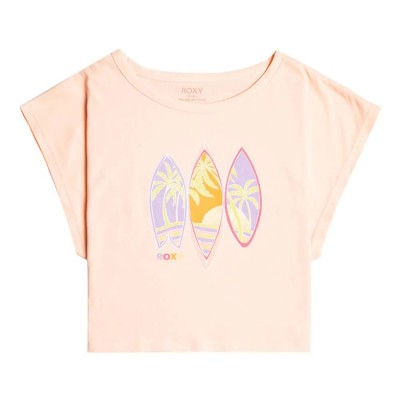 тениска,детски,тениски,roxy,rock,with,u,b,short,sleeve,t,shirt,orange,(tropical,peach)