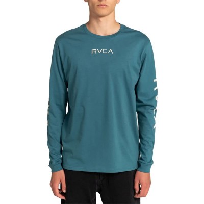 тениска,мъжки,тениски,rvca,big,sleeve,tee,long,sleeve,t,shirt,blue