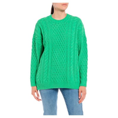 блуза,дамски,пуловери,дамски,плетени,дрехи,replay,dk2405.000.g23206,sweater,green,(bright,green)