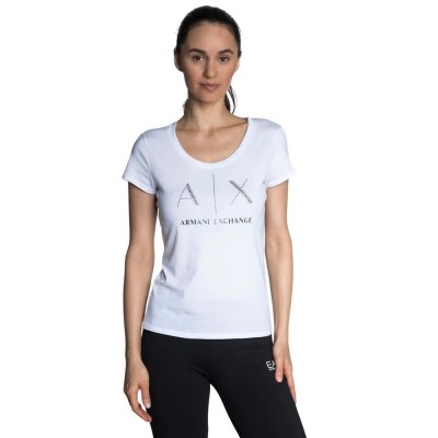 тениска,мъжки,тениски,armani,exchange,8nyt83,short,sleeve,t,shirt,white,black,(white)
