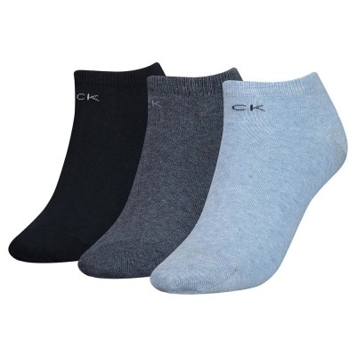 чорапи,дамски,чорапи,calvin,klein,701218768,short,socks,3,pairs,blue,(light,blue,melange)