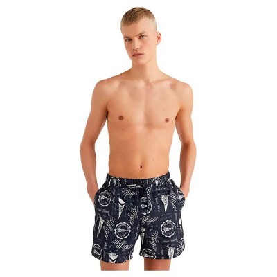 бански,гащета,мъжки,бански,костюми,tommy,hilfiger,um0um02827,swimming,shorts,blue,(screened,hilfiger,desert,sky)