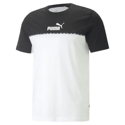 тениска,мъжки,тениски,puma,ess,block,x,tape,short,sleeve,t,shirt,puma,black,(white)