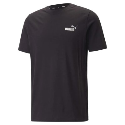 тениска,мъжки,тениски,puma,ess+,2,col,small,logo,short,sleeve,t,shirt,black,(puma,black,white)