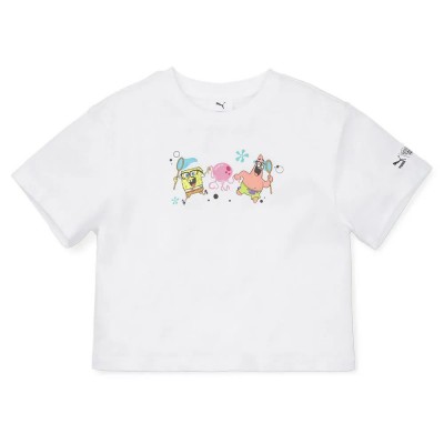 тениска,детски,тениски,puma,x,spongebob,gir,short,sleeve,t,shirt,white,(puma,white)