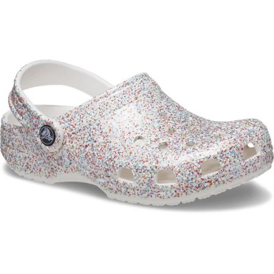 детски,сандали,и,чехли,crocs,classic,sprinkle,glitter,clogs,multi,(silver)