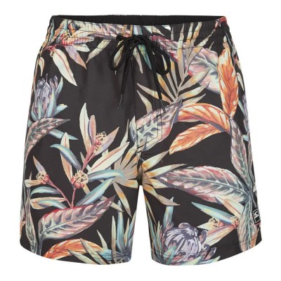 бански,гащета,мъжки,бански,костюми,o´neill,cali,print,15´´,swimming,shorts,black,tropical,flower,(black)