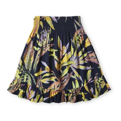 пола,детски,поли,и,рокли,o´neill,lilia,smocked,skirt,black,tropical,flower,(black)