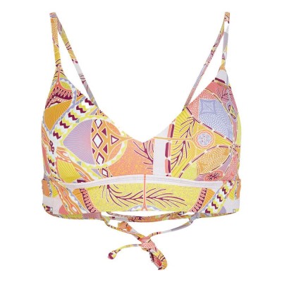 дамски,бански,костюми,o´neill,wave,bikini,top,yellow,scarf,print,(orange)