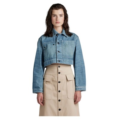 яке,дамски,якета,и,палта,g,star,cropped,denim,jacket,blue