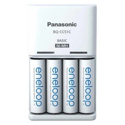 батерии,eneloop,bq,cc51,+4aa,battery,charger,silver,(white)