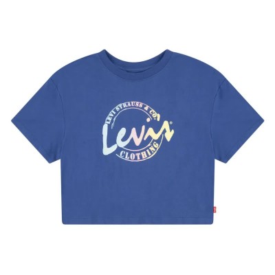 тениска,детски,тениски,levi´s,®,meet,and,greet,script,cropped,short,sleeve,t,shirt,true,navy,(blue)