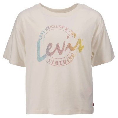 тениска,детски,тениски,levi´s,®,meet,and,greet,script,cropped,short,sleeve,t,shirt,beige,(white,alyssum)