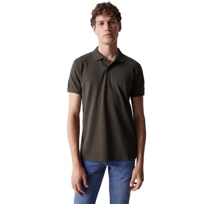 дънки,мъжки,блузи,с,яка,salsa,jeans,basic,piqué,regular,fit,short,sleeve,polo,dark,green,(green)