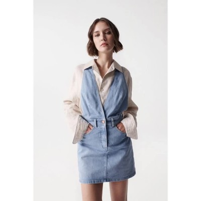 дънки,дамски,гащеризони,salsa,jeans,glamour,overall,blue,(medium,light)