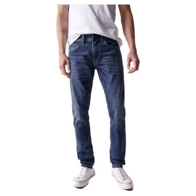 дънки,мъжки,панталони,salsa,jeans,slim,fit,knit,den,jeans,blue
