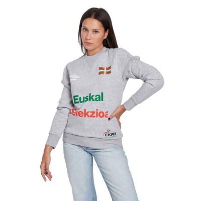 поларена,блуза,детски,блузи,umbro,fleece,small,logo,sweatshirt,grey,marl,white,(grey)