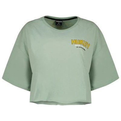 тениска,дамски,тениски,hurley,oceancare,tour,back,print,short,sleeve,t,shirt,green,(364)
