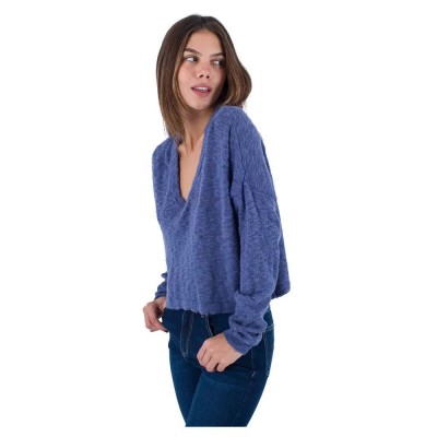 блуза,дамски,пуловери,дамски,плетени,дрехи,hurley,taylor,v,neck,sweater,blue,(slt1)