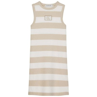 дънки,дамски,поли,и,рокли,calvin,klein,jeans,rib,sleeveless,dress,beige,(bright,white,classic,beige)
