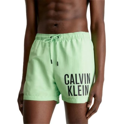 бански,гащета,мъжки,бански,костюми,calvin,klein,km0km00794,swimming,shorts,lime,mist,(green)