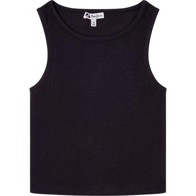 тениска,детски,тениски,pepe,jeans,gibel,sleeveless,t,shirt,black,(black)