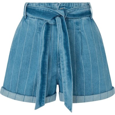 къси,панталони,дамски,панталони,pepe,jeans,kaylee,stripe,1,4,denim,shorts,blue