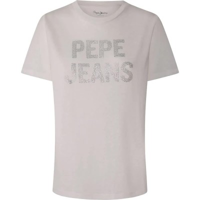 тениска,дамски,тениски,pepe,jeans,niko,short,sleeve,t,shirt,white