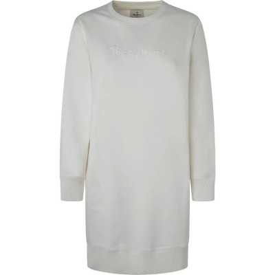 рокля,дамски,поли,и,рокли,pepe,jeans,whitney,long,sleeve,dress,white