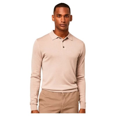 мъжки,блузи,с,яка,hackett,merino,silk,long,sleeve,polo,beige