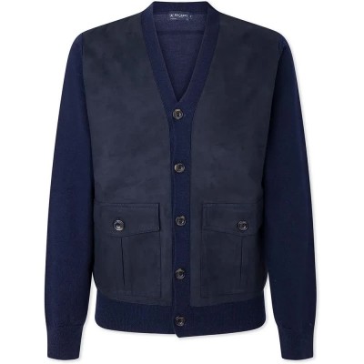 жилетка,мъжки,пуловери,hackett,safari,hybrid,cardigan,blue,(navy)