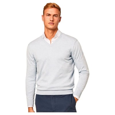 блуза,мъжки,пуловери,дамски,пуловери,hackett,silk,v,neck,sweater,blue,(oxford,blue)
