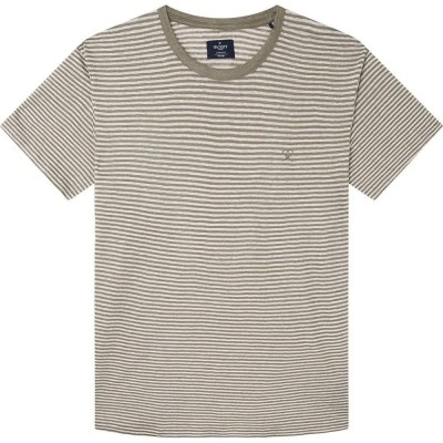 тениска,мъжки,тениски,hackett,stripe,short,sleeve,t,shirt,khaki,(green)