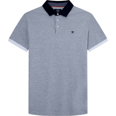 мъжки,блузи,с,яка,hackett,woven,collar,short,sleeve,polo,light,grey,marl,(grey)