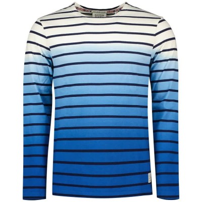 тениска,мъжки,тениски,scotch,&,soda,dip,dye,long,sleeve,t,shirt,blue,(white,blue,stripe)