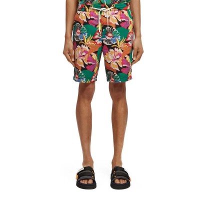 бански,гащета,мъжки,бански,костюми,scotch,&,soda,mid,length,printed,swimming,shorts,multicolor,(black,floral,aop)