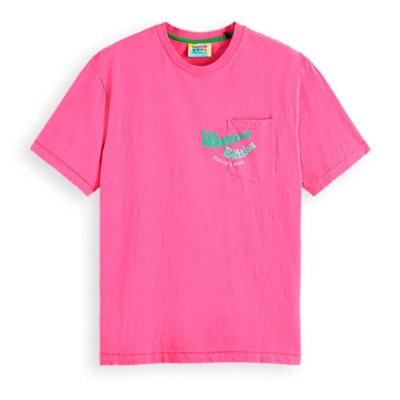 тениска,мъжки,тениски,scotch,&,soda,weekend,edition,pocket,short,sleeve,t,shirt,pink,(cerise)