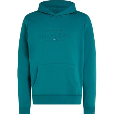 суичър,мъжки,пуловери,tommy,hilfiger,curve,logo,hoodie,frosted,green