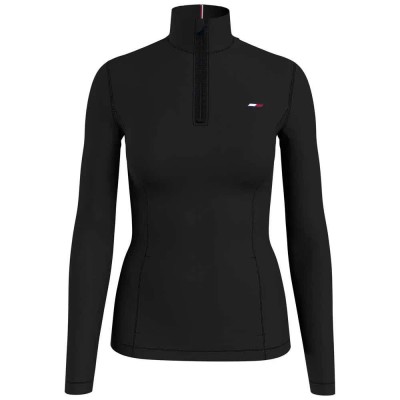 блуза,дамски,блузи,tommy,hilfiger,s10s101664,half,zip,sweatshirt,black,(black)