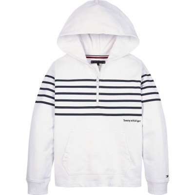 суичър,детски,блузи,tommy,hilfiger,breton,stripe,hoodie,white
