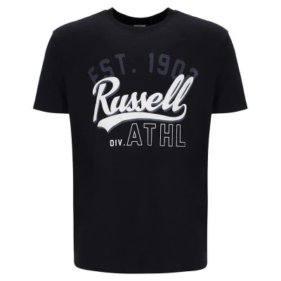 тениска,мъжки,тениски,russell,athletic,amt,a30121,short,sleeve,t,shirt,white,(black)