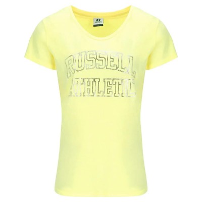 тениска,дамски,тениски,russell,athletic,awt,a31021,short,sleeve,v,neck,t,shirt,limeligh,(yellow)