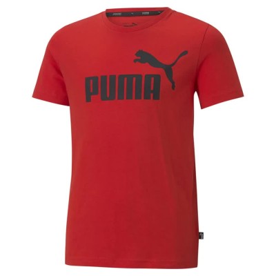 тениска,мъжки,тениски,дамски,тениски,puma,essentials,logo,short,sleeve,t,shirt,red,(high,risk,red)